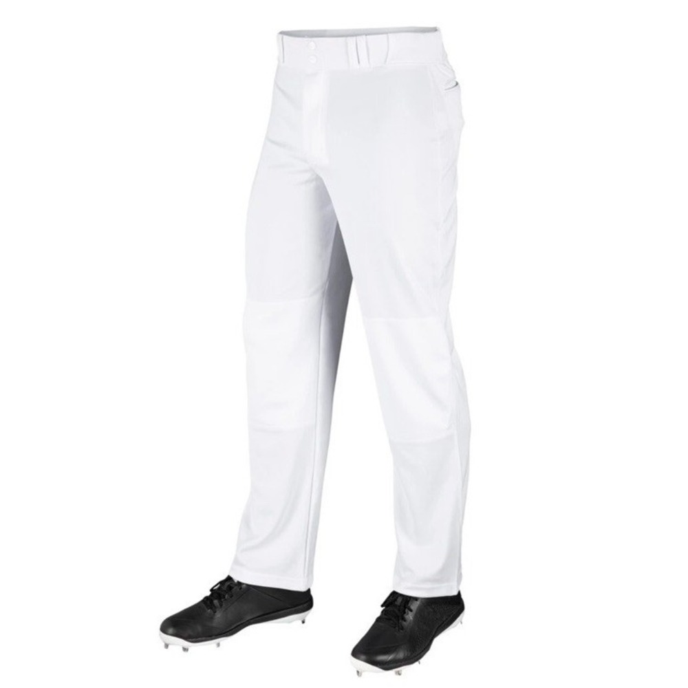 New CHAMPRO Men's White MVP Baseball Open Bottom Pants Med Size Medium